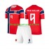 Maillot de Foot Norvège Erling Haaland 9 Enfant Domicile Coupe du Monde 2026 Manche Courte