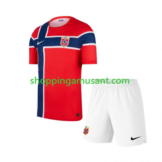 Maillot de Foot Norvège Enfant Domicile Coupe du Monde 2026 Manche Courte