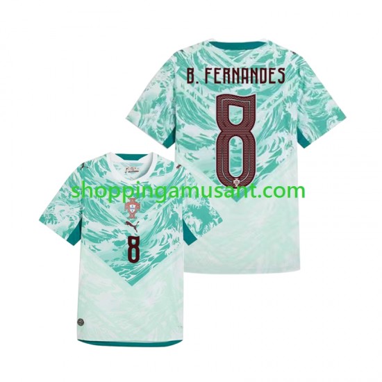 Maillot de Foot Portugal Bruno Fernandes 8 Homme Extérieur Coupe du Monde 2026 Manche Courte
