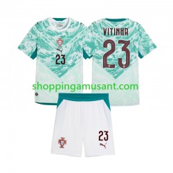 Maillot de Foot Portugal Vitinha 23 Enfant Extérieur 2026 2027 Manche Courte