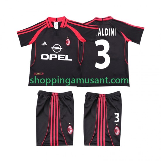 Maillot de Foot AC Milan MALDINI 3 2000 2001 Rétro Enfant Neutre Manche Courte