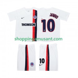 Maillot de Foot AC Milan RONALDINHO 10 2003 Rétro Enfant Extérieur 2002 Manche Courte