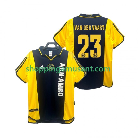 Maillot de Foot Ajax Amsterdam VAN DER VAART 23 2000 2001 Rétro Homme Extérieur Manche Courte
