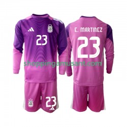 Maillot de Foot Argentine Emiliano Martinez 23 Gardien Enfant Domicile 2025 Manche Longue