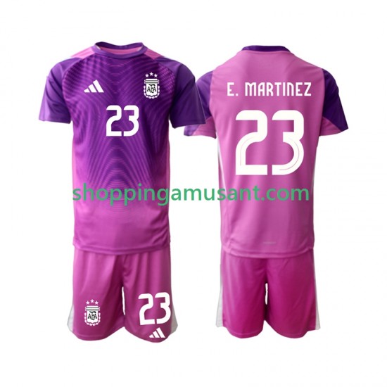 Maillot de Foot Argentine Emiliano Martinez 23 Gardien Enfant Domicile 2025 Manche Courte