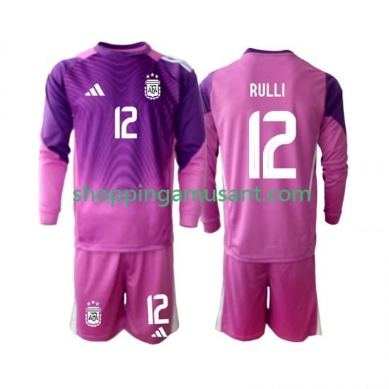 Maillot de Foot Argentine Geronimo Rulli 12 Gardien Enfant Domicile 2025 Manche Longue
