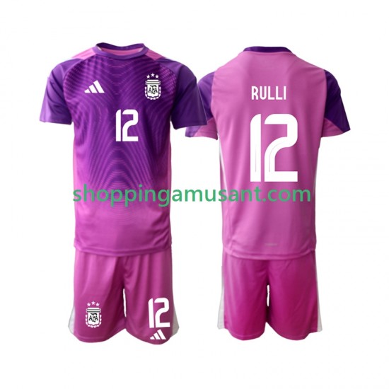 Maillot de Foot Argentine Geronimo Rulli 12 Gardien Enfant Domicile 2025 Manche Courte