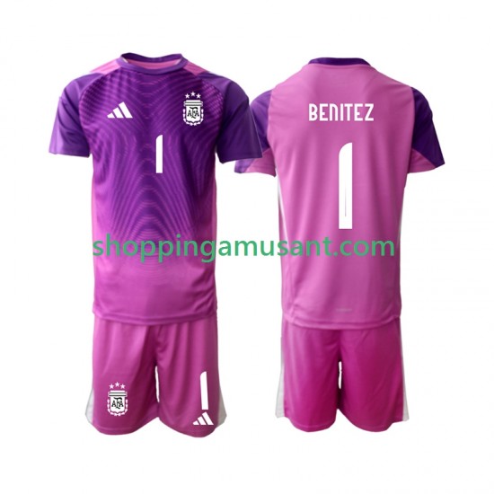 Maillot de Foot Argentine Walter Daniel Benitez 1 Gardien Enfant Domicile 2025 Manche Courte