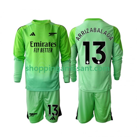 Maillot de Foot Arsenal Kepa Arrizabalaga 13 Gardien Enfant Extérieur 2025-2026 Manche Longue