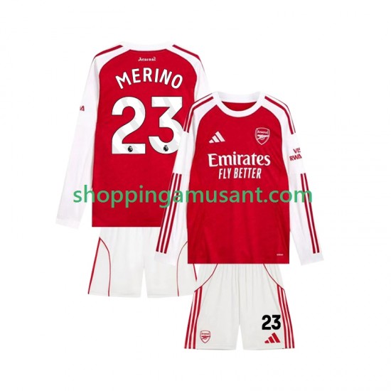 Maillot de Foot Arsenal Merino 23 Enfant Domicile 2025-2026 Manche Longue