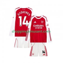 Maillot de Foot Arsenal Viktor Gyokeres 14 Enfant Domicile 2025-2026 Manche Longue