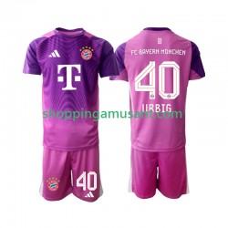 Maillot de Foot Bayern Munich Jonas Urbig 40 Gardien Enfant 4ème 2025-2026 Manche Courte