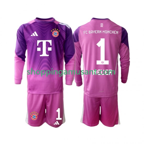 Maillot de Foot Bayern Munich Manuel Neuer 1 Gardien Enfant 4ème 2025-2026 Manche Longue