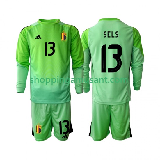 Maillot de Foot Belgique Matz Sels 13 Gardien Enfant Domicile 2025 Manche Longue