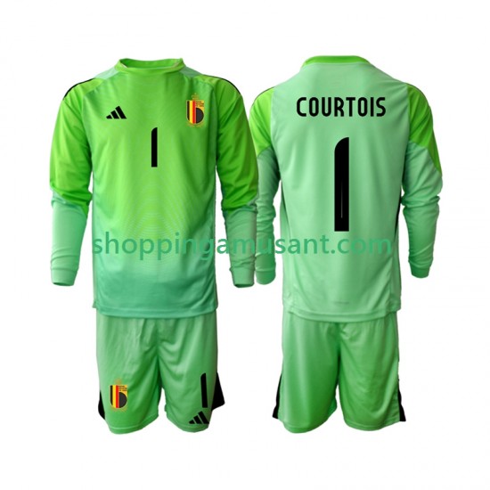 Maillot de Foot Belgique Thibaut Courtoi 1 Gardien Enfant Domicile 2025 Manche Longue