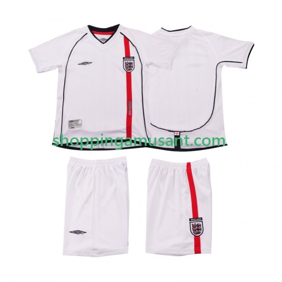 Maillot de Foot Angleterre Rétro Enfant Domicile 2002 Manche Courte