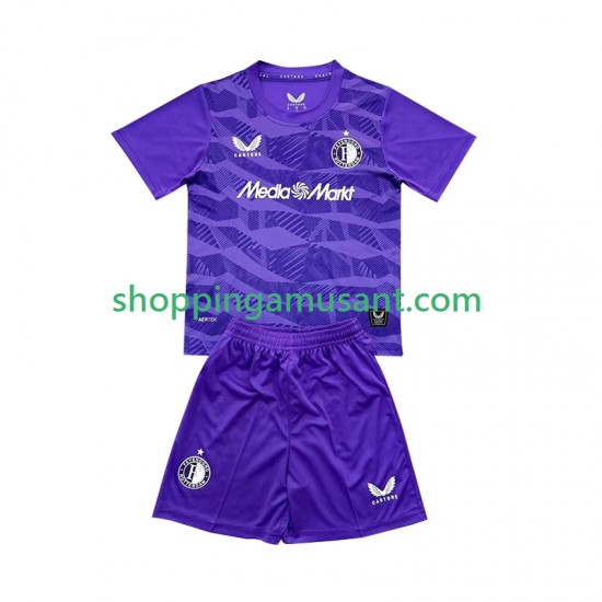 Maillot de Foot Feyenoord Rotterdam Gardien Enfant Neutre 2025-2026 Manche Courte