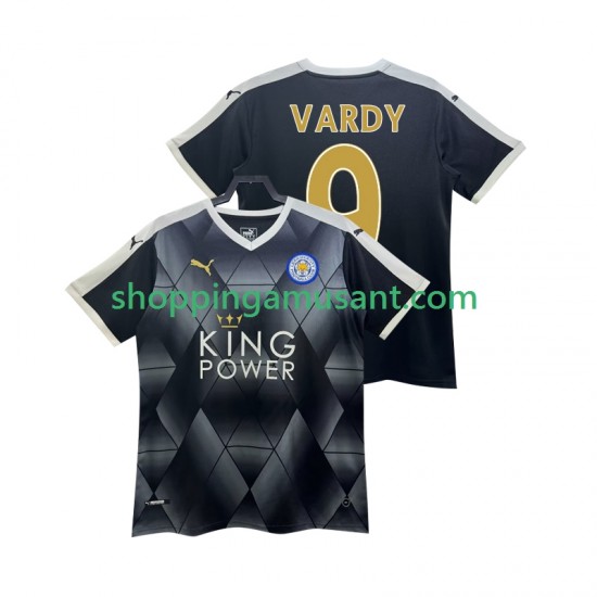 Maillot de Foot Leicester City VARDY 9 2014 2015 Rétro Homme Extérieur Manche Courte