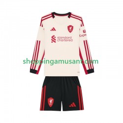 Maillot de Foot Liverpool Enfant Extérieur 2025-2026 Manche Longue