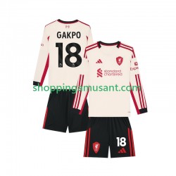 Maillot de Foot Liverpool Gakpo 18 Enfant Extérieur 2025-2026 Manche Longue
