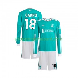 Maillot de Foot Liverpool Gakpo 18 Enfant Neutre 2025-2026 Manche Longue