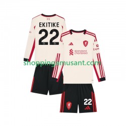 Maillot de Foot Liverpool Hugo Ekitike 22 Enfant Extérieur 2025-2026 Manche Longue