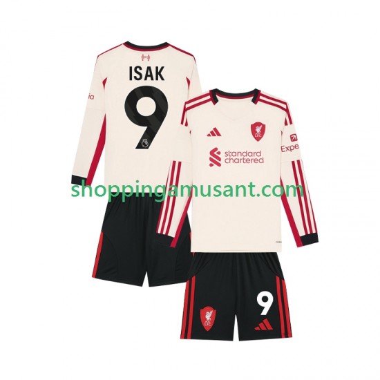 Maillot de Foot Liverpool ISAK 9 Enfant Extérieur 2025-2026 Manche Longue