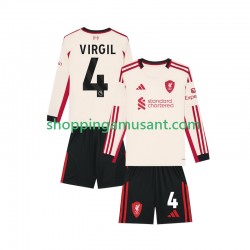 Maillot de Foot Liverpool Virgil van Dijk 4 Enfant Extérieur 2025-2026 Manche Longue