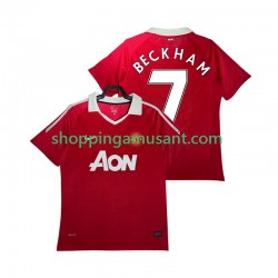 Maillot de Foot Manchester United BECKHAM 7 Rétro Homme Domicile 2011 2010 Manche Courte