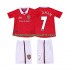 Maillot de Foot Manchester United BECKHAM 7 2000 Rétro Enfant Domicile 1999 Manche Courte