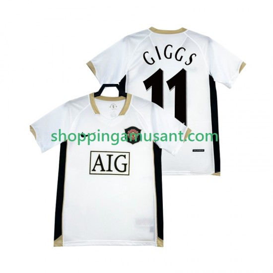 Maillot de Foot Manchester United GIGGS 11 -2007 Rétro Homme Extérieur 2006 Manche Courte