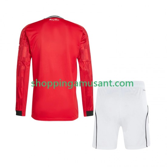 Maillot de Foot Manchester United Enfant Domicile 2025-2026 Manche Longue