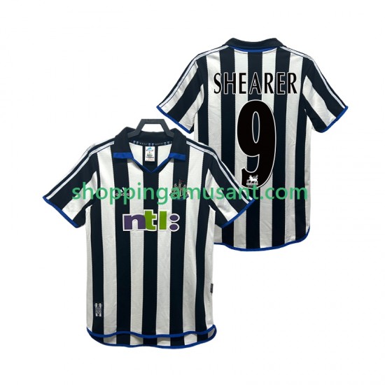 Maillot de Foot Newcastle United SHEARER 9 2000 2001 Rétro Homme Domicile Manche Courte