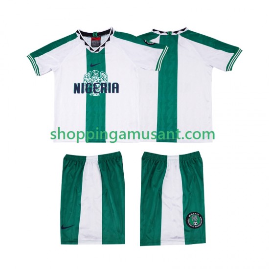 Maillot de Foot Nigeria 1996 Rétro Enfant Extérieur Manche Courte