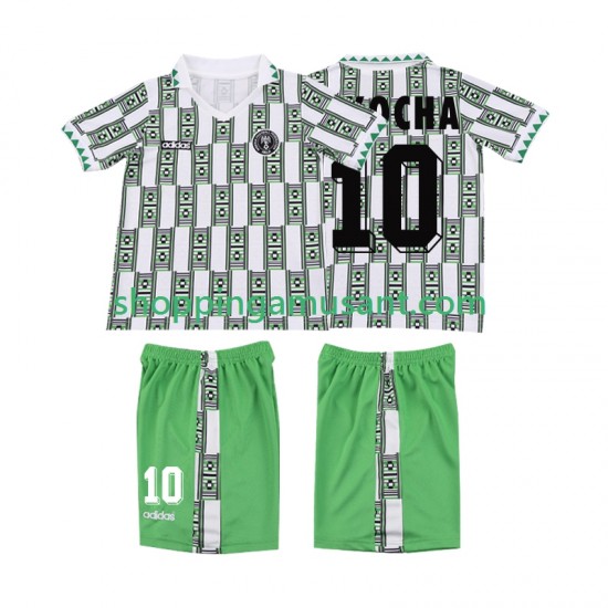Maillot de Foot Nigeria OKOCHA 10 Rétro Enfant Extérieur 1994 Manche Courte