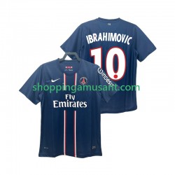Maillot de Foot Paris Saint-Germain Ibrahimović 10 2012 2013 Rétro Homme Domicile Manche Courte