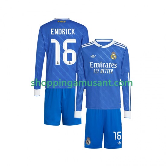 Maillot de Foot Real Madrid Endrick 16 Enfant Neutre 2025-2026 Manche Longue