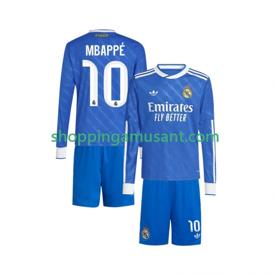Maillot de Foot Real Madrid Mbappé Kylian 10 Enfant Neutre 2025-2026 Manche Longue