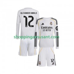 Maillot de Foot Real Madrid Trent Alexander-Arnold 12 Enfant Domicile 2025-2026 Manche Longue