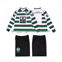Maillot de Foot Sporting CP 2001 2003 Rétro Enfant Domicile Manche Longue
