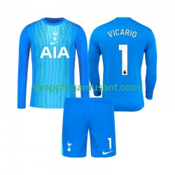 Maillot de Foot Tottenham Hotspur Guglielmo Vicario 1 Gardien Enfant Extérieur 2025-2026 Manche Longue