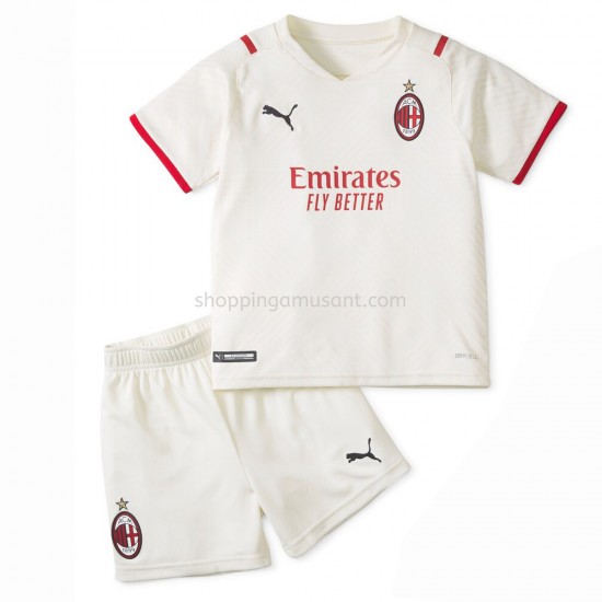 Maillot de Foot AC Milan Enfant Extérieur 2021-2022 Manche Courte