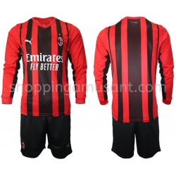 Maillot de Foot AC Milan Enfant Domicile 2021-2022 Manche Longue