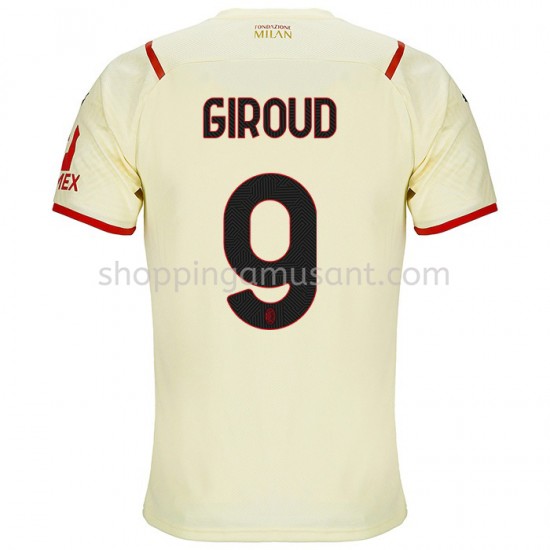 Maillot de Foot AC Milan Olivier Giroud 9 Extérieur 2021-2022 Manche Courte