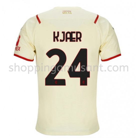 Maillot de Foot AC Milan Simon Kjaer 24 Extérieur 2021-2022 Manche Courte