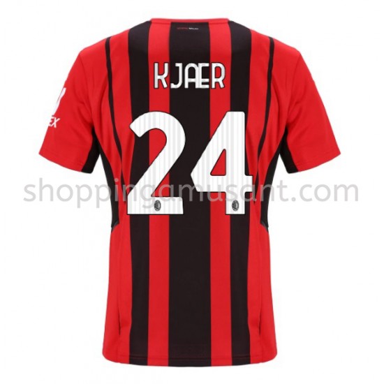 Maillot de Foot AC Milan Simon Kjaer 24 Domicile 2021-2022 Manche Courte