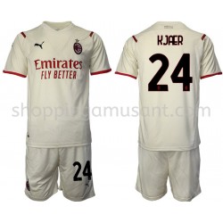 Maillot de Foot AC Milan Simon Kjaer 24 Enfant Extérieur 2021-2022 Manche Courte