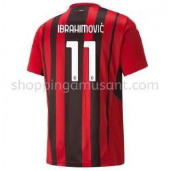 Maillot de Foot AC Milan Zlatan Ibrahimovic 11 Domicile 2021-2022 Manche Courte