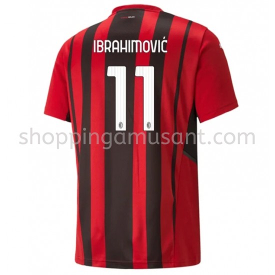 Maillot de Foot AC Milan Zlatan Ibrahimovic 11 Domicile 2021-2022 Manche Courte