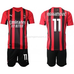 Maillot de Foot AC Milan Zlatan Ibrahimovic 11 Enfant Domicile 2021-2022 Manche Courte